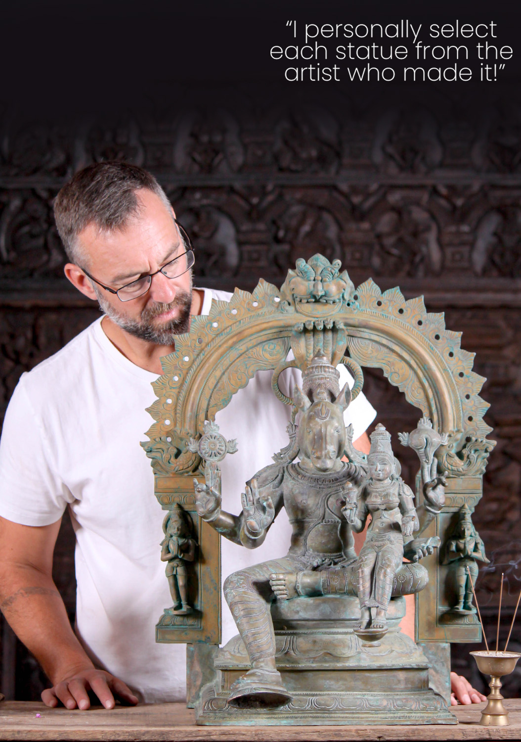 Bronze Hayagriva & Lakshmi Statue: Union of Wisdom & Prosperity 26"