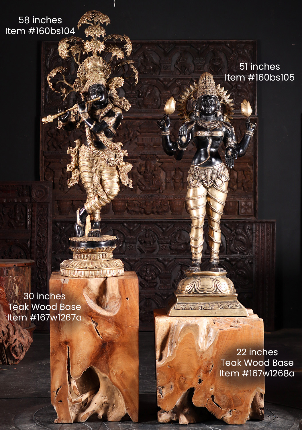 Rustic Teak Root Base: A Natural Canvas for Artistic Displays & Sacred Altars 30"
