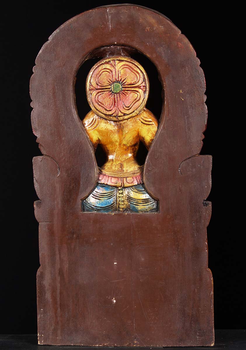 Colored Seated Lakshmi Statue 18"
