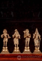 Nalvars Panchaloha Bronze Statue Set - The Four Shiva Saints Golden Finish 12.5"