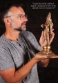 Parvati as Shivakami Panchaloha Bronze Goddess Statue Standing on Lotus Base 14.5"