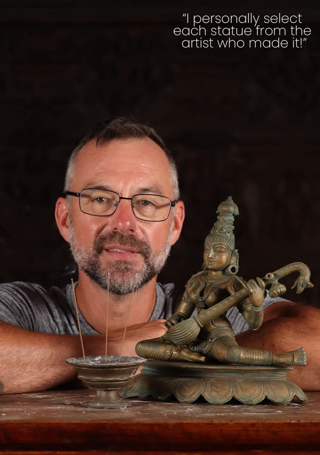 Saraswati Statue Seated in Relaxing Position Playing the Veena South Indian Bronze 11"