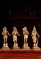 Nalvars Panchaloha Bronze Statue Set - The Four Shiva Saints Golden Finish 12.5"
