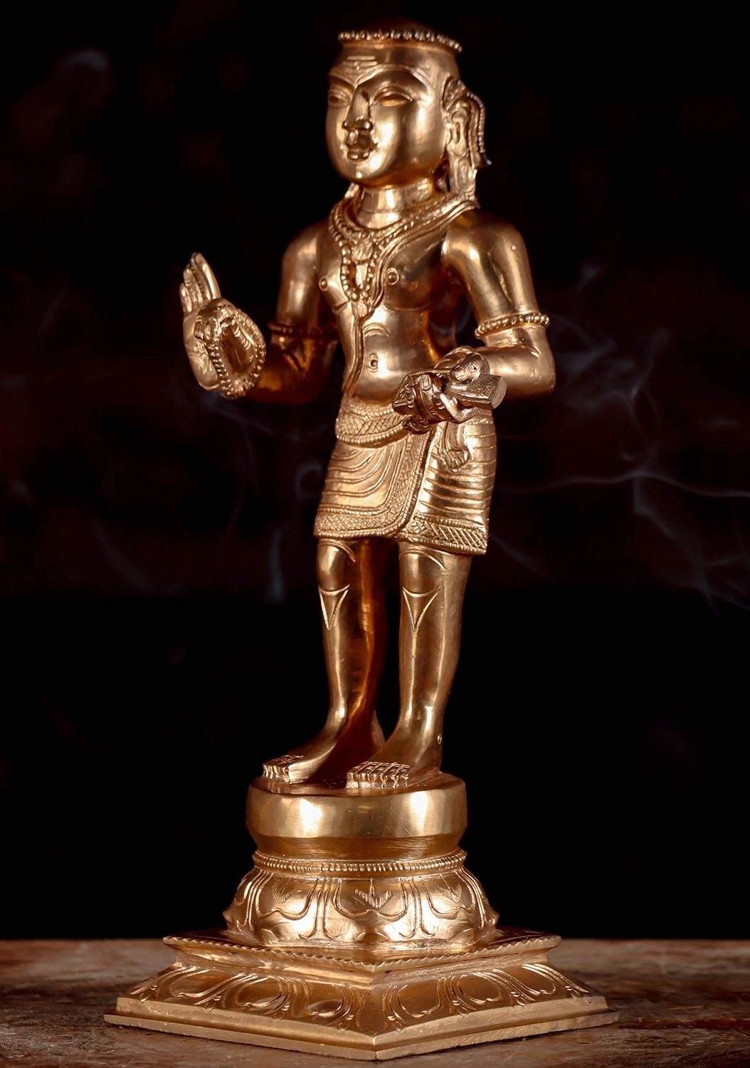 Nalvars Panchaloha Bronze Statue Set - The Four Shiva Saints Golden Finish 12.5"