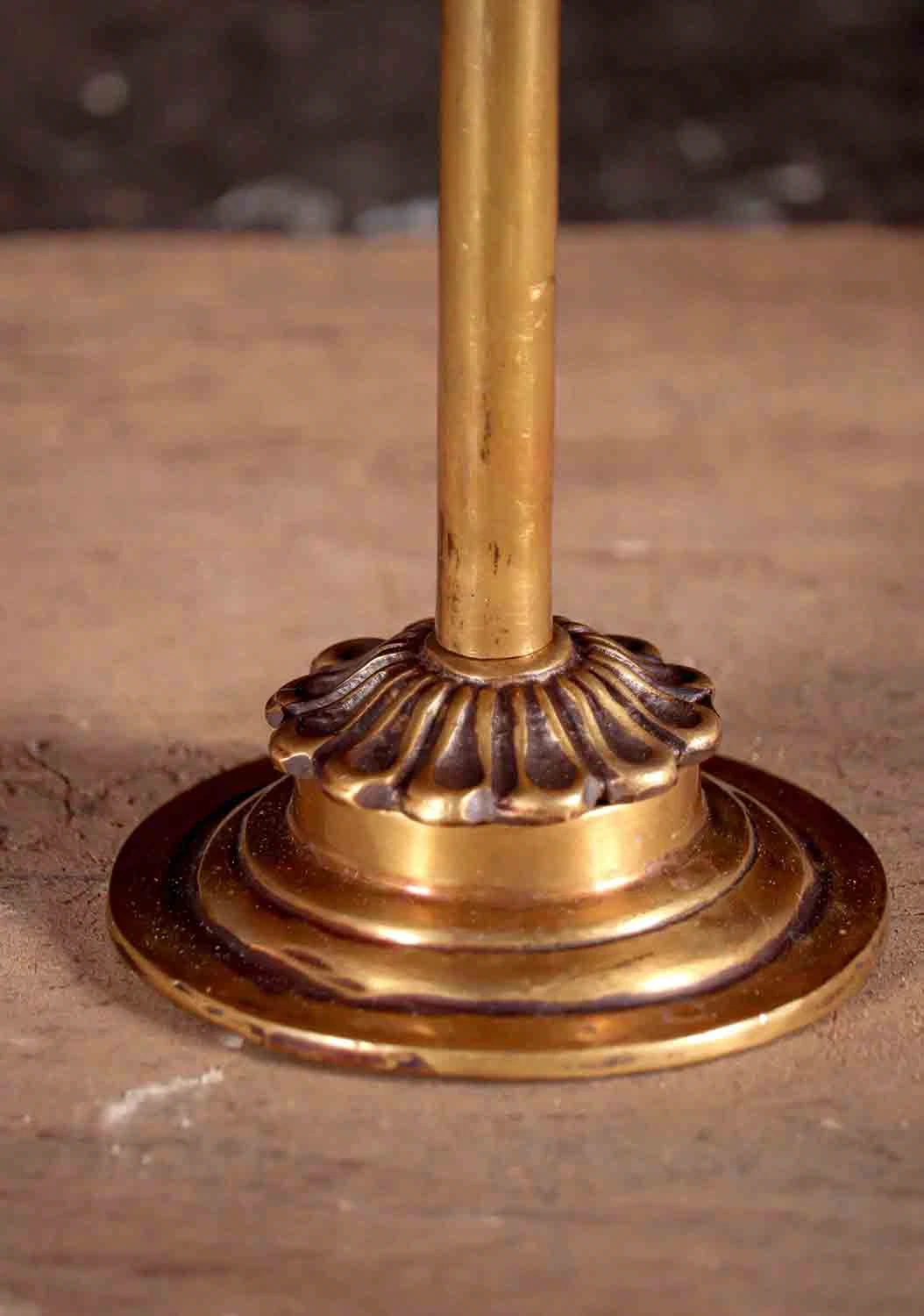 Shiva's Trident or Trishul Brass Weapon with Lotus Base Stand 20"