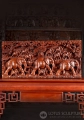 Majestic Herd of Elephants in The Jungle Hand-Carved Wooden Panel 39"