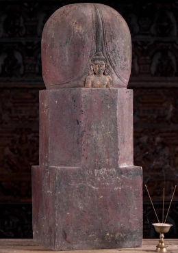 Shiva Lingam Sculpture Hand Carved Antique Cambodian Wood Symbol of Creation 36" Shiva Lingam Sculpture Hand Carved Antique Cambodian Wood Symbol of Creation 36"