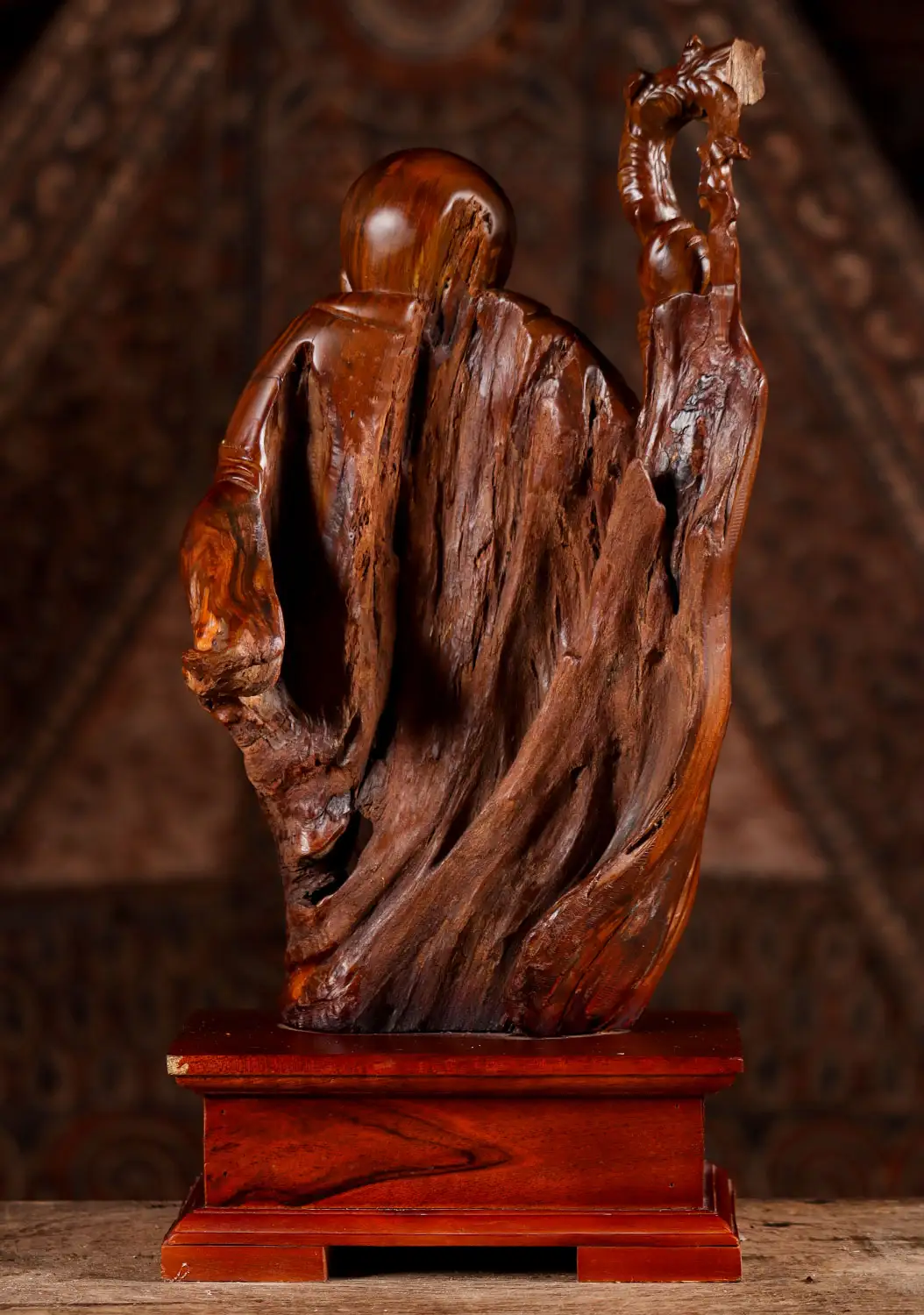 Lao Tzu Wooden Sculpture - 21.5