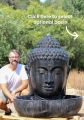 Buddha Head Fountain with 3rd Eye Perfect Water Feature for Garden 38", Optional Basin 48"