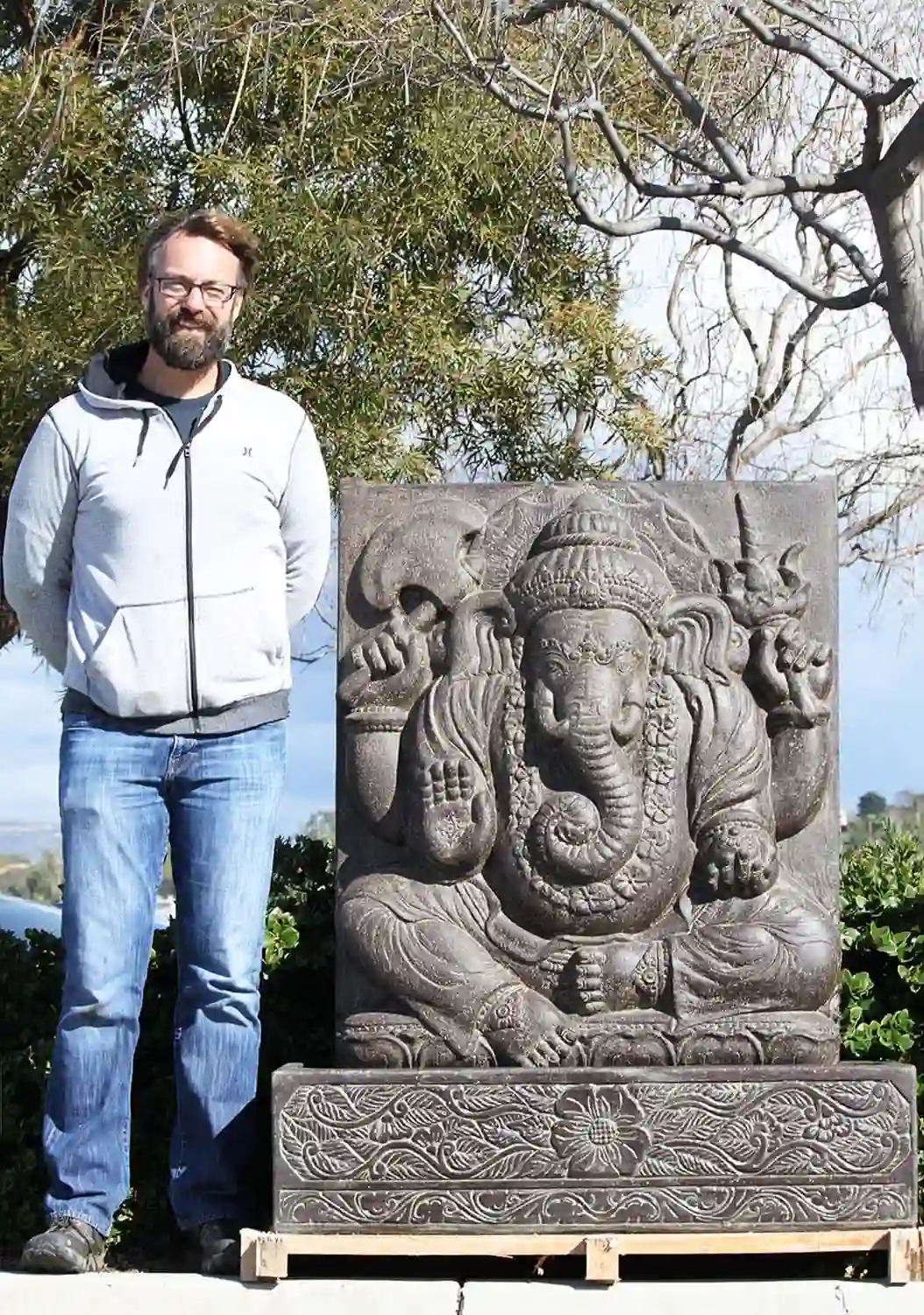 Ganesha Fountain Large Water Feature Perfect Outdoors To Bring Peace to Any Garden 53"