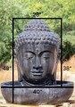 Buddha Head Fountain with 3rd Eye Perfect Water Feature for Garden 38", Optional Basin 48"