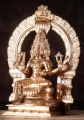 Shakti Goddess Statue - The Divine Source of Energy Polished South Indian Bronze 13"