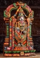 Venkateshwara Balaji Sculpture in Varada Mudra - Wooden Statue with Mahakala Arch 30"