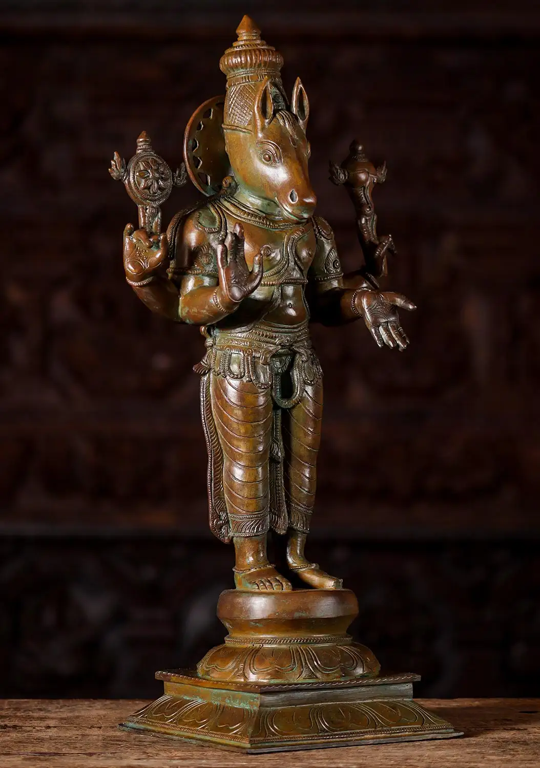 Ten Dasavatar Statues Avatars of Lord Vishnu Panchaloha Bronze Hindu Sculptures 19"