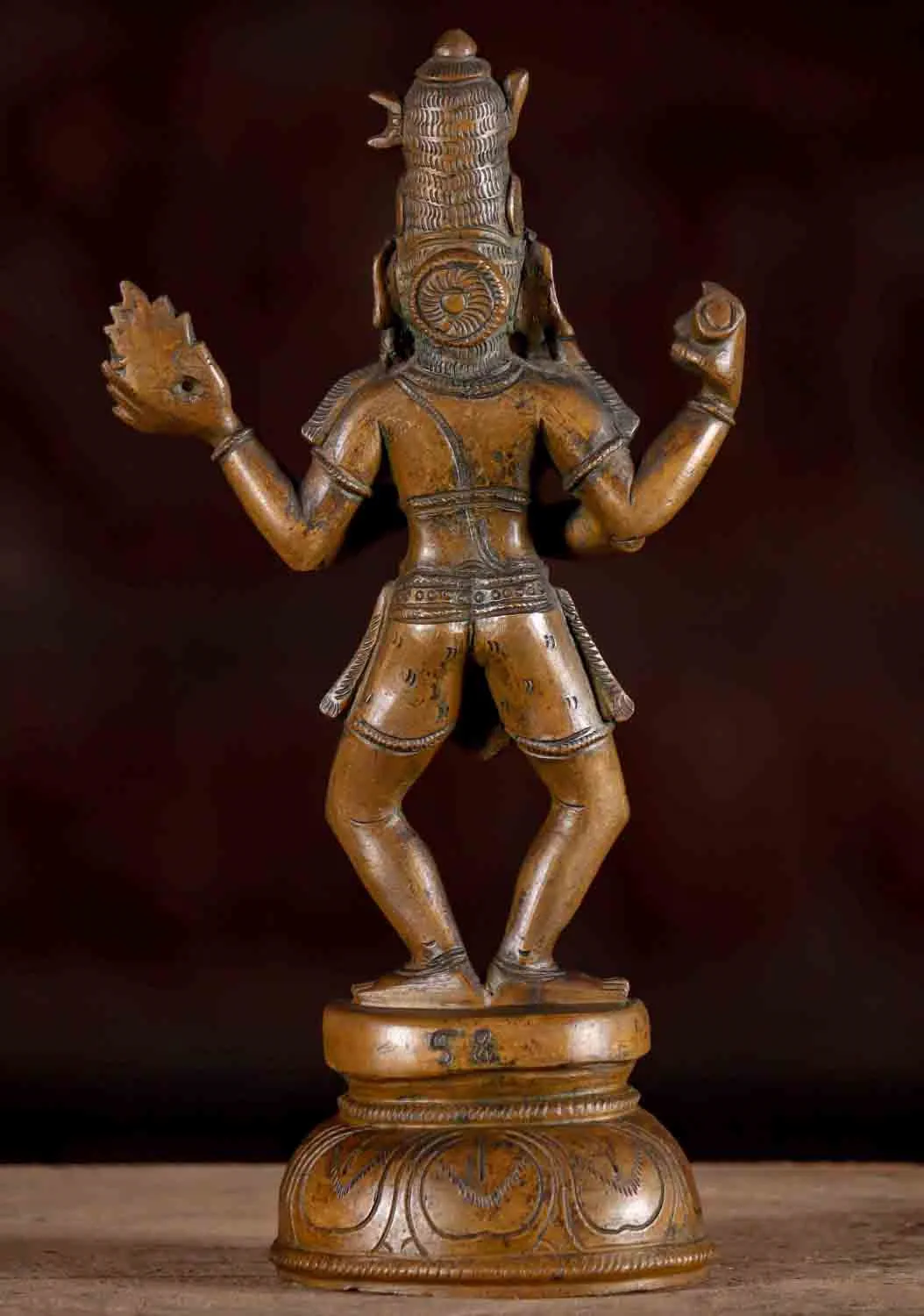 Tandava Shiva Statue Dancing the Tandava Dance in Competion Against Kali South Indian Bronze 9"