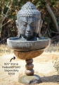 Buddha Head Fountain Statue Perfect for Indoors or Outside in a Garden with Basin Included 28"