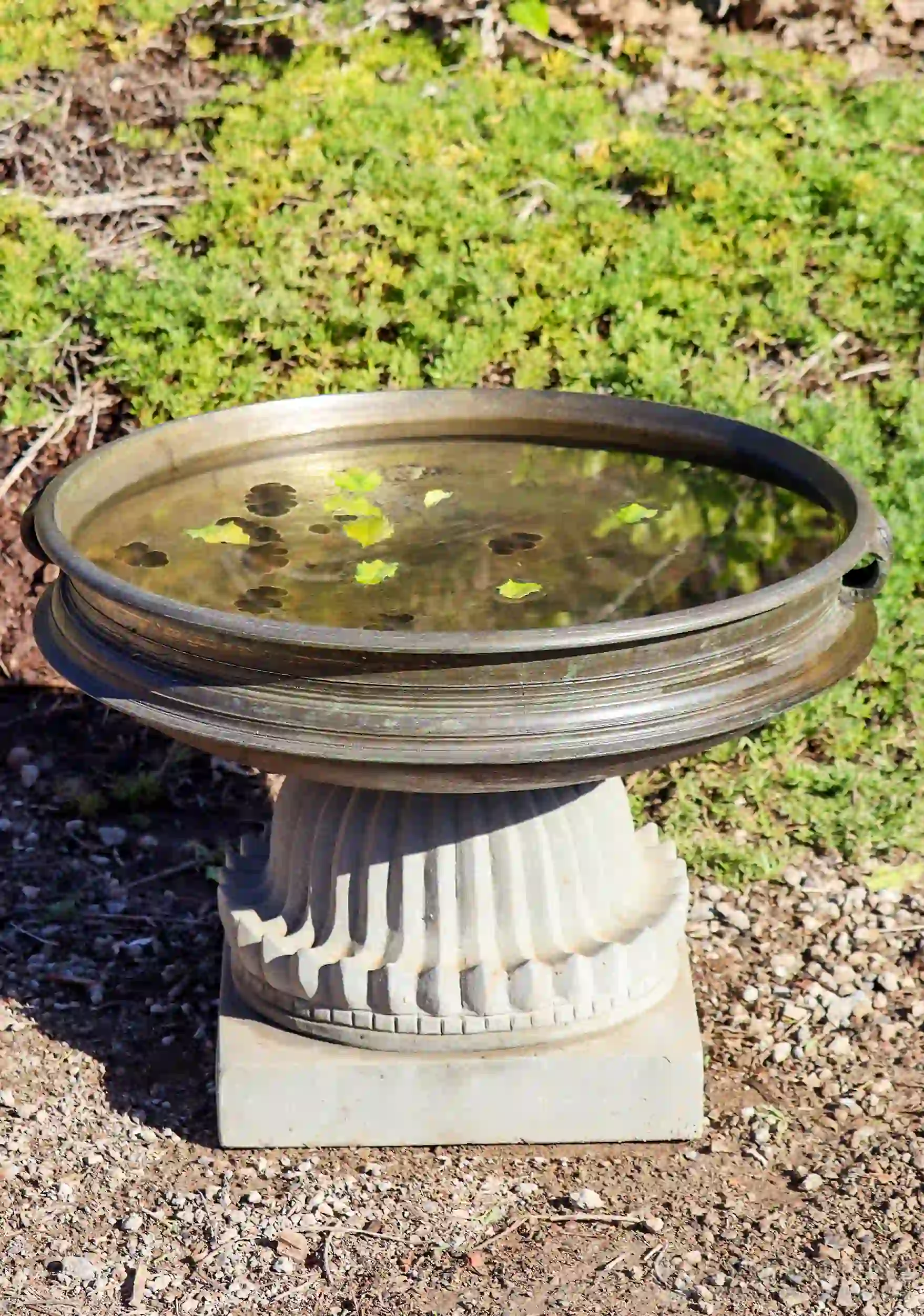 Urli Antique Bronze Ceremonial Water Vessel Large Decorative Bowl for Home Altar 26"