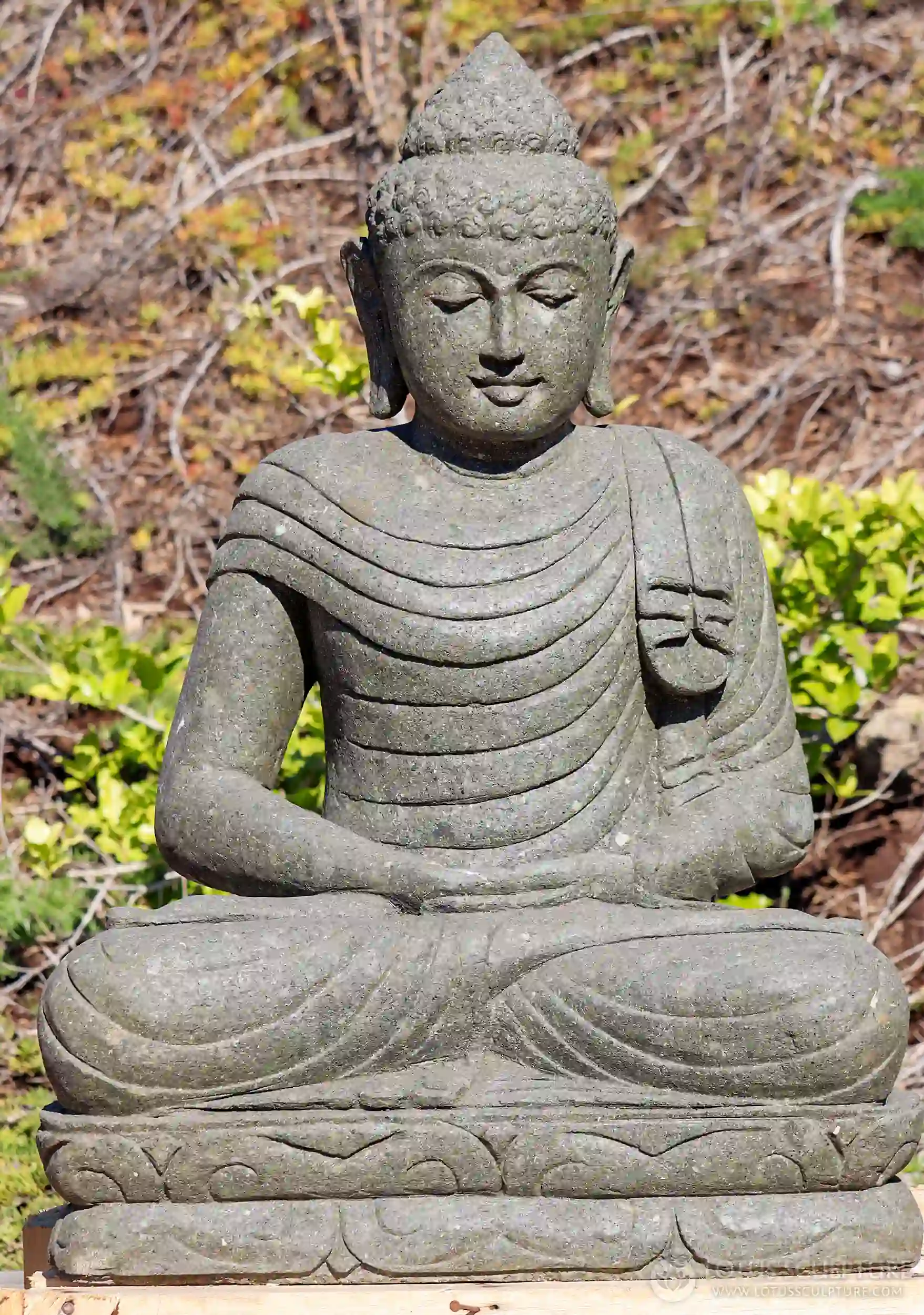 Buddha Garden Statue in Full Lotus Position and Dhyana Meditation Mudra 39"