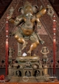 Dancing Ganesha Statue with 2 Gana, Mooshika, Nandi, & Five Musical Ganapathi Statues 42"