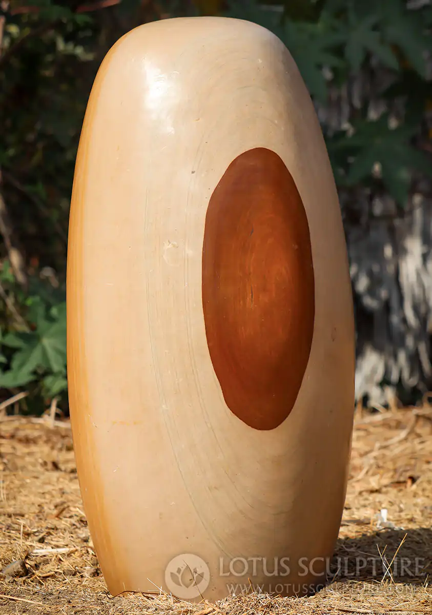 Shiva Lingam Narmada River Natural Sacred Stone with Deep Red Eye of Shiva Marking 37"