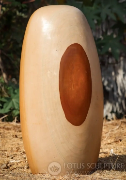 Shiva Lingam Narmada River Natural Sacred Stone with Deep Red Eye of Shiva Marking 37"