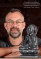 Buddha Black Marble Statue in Teaching Vitarka Mudra, Padmasana with Halo 10.5"