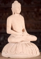 Buddha Sunar Stone Statue in Dhyana Mudra, Seated on Full Lotus Base 18"