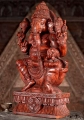 Ganesha Hand-Carved Wood Statue in Lalitasana with Goad, Noose, Mango, and Broken Tusk 24"