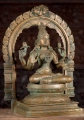 Lakshmi Bronze Statue in Abhaya & Varada Mudras Seated Under Mahakala Arch 22"