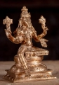 Varaha Bronze Statue Vishnu's Avatar in Abhaya & Varada Seated in Lalitasana 6"