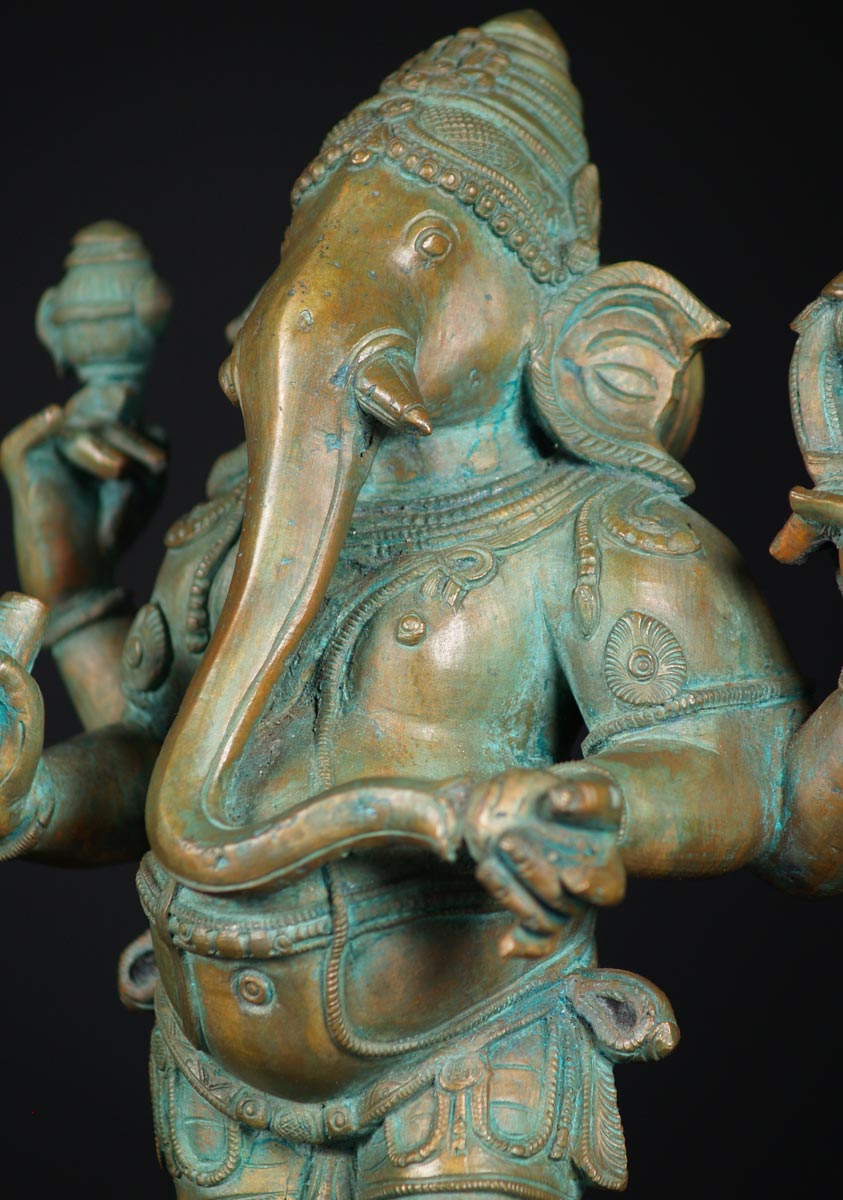 Bronze Classic Ganesh Statue 12"