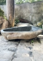 Large River Stone Bathtub Hand-Carved from Indonesian Stone Organic Soaking Tub 95"