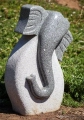 Ganesh Granite Abstract Garden Sculpture Gray Stone Hand Carved in South India 24"