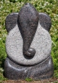 Ganesh Granite Abstract Sculpture with Polished & Rough Contrast South India 24"