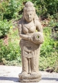 Devi Tara Garden Fountain Sculpture Standing with Water Jug Carved in Indonesia 41"