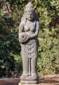 Devi Tara Statue Lava Stone Fountain Holding Water Jug Tall Garden Statue 62"