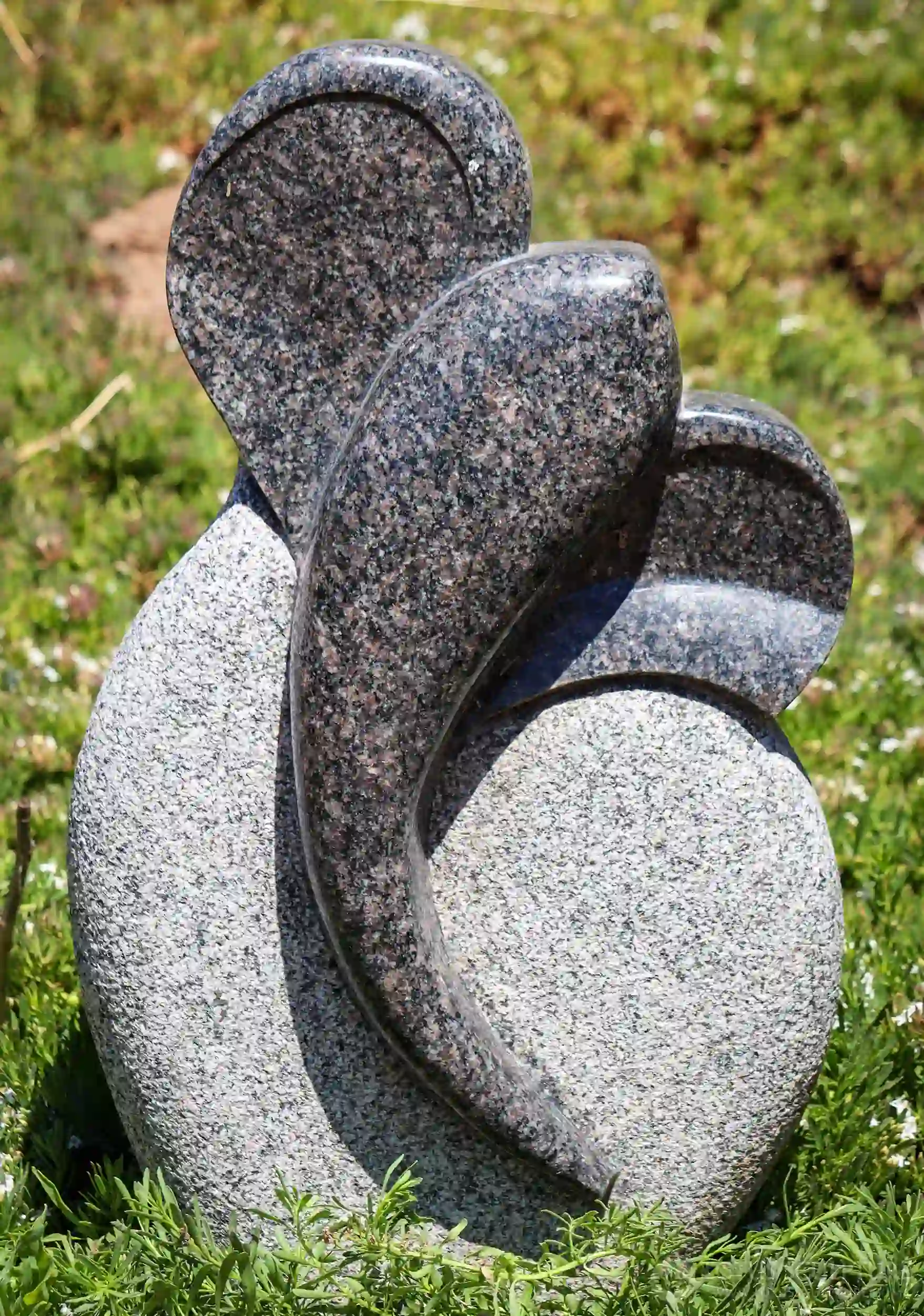 Ganesh Grey Granite Abstract Sculpture with Big Ears & Polished & Rough Finish 25.5"