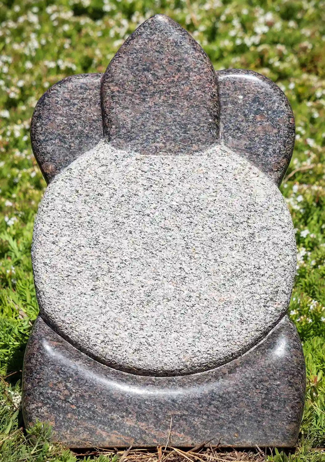 Ganesh Granite Abstract Sculpture with Polished & Rough Contrast South India 24"