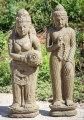 Devi Tara Garden Fountain Sculpture Standing with Water Jug Carved in Indonesia 41"
