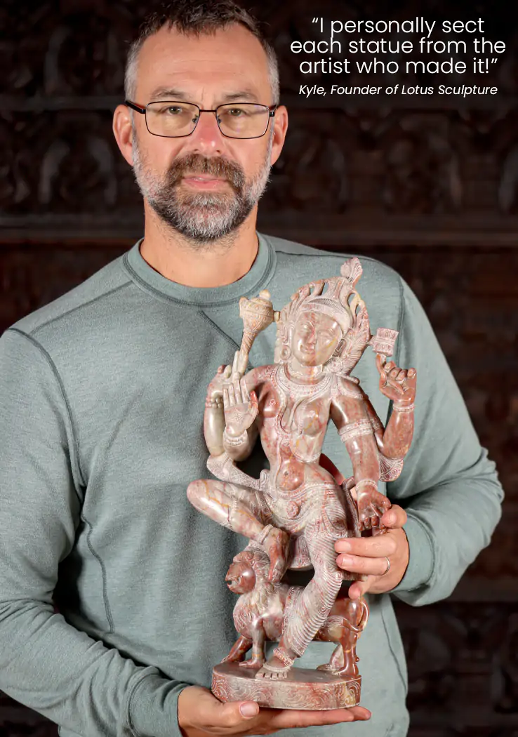 Ardhanarishvara Red Marble Dancing Sculpture, Shiva & Parvati Abhaya Mudra, India 18"