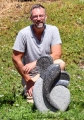 Ganesh Grey Granite Abstract Sculpture with Big Ears & Polished & Rough Finish 25.5"