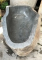 Large River Stone Bathtub Hand-Carved from Indonesian Stone Organic Soaking Tub 95"