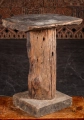 Wood Pedestal Stand Statue Base Made From Reclaimed Teak from Cambodia 27"