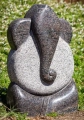 Ganesh Granite Abstract Sculpture with Polished & Rough Contrast South India 24"