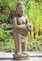 Devi Tara Garden Fountain Sculpture Standing with Water Jug Carved in Indonesia 41"