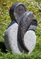 Ganesh Grey Granite Abstract Sculpture with Big Ears & Polished & Rough Finish 25.5"