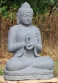 Buddha Stone Garden Sculpture in Dharma Chakra Mudra Seated in Full Lotus Position 39"
