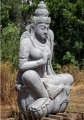 Enormous Stone Devi Tara: Hand-Carved Artistry for Meditative Gardens 87"