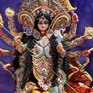 Durga Fiber Statue Hindu Goddess