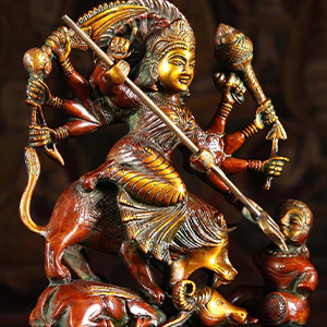 Durga Brass Statue Hindu Goddess